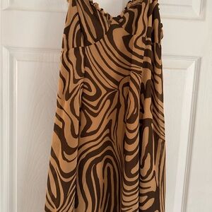 Brown and Tan Patterned Dress. Excellent condition. Worn once . Very sexy